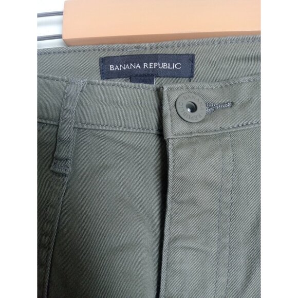 NWT Women’s Banana Republic Green Pants Size 4 – Slim Fit Work Trousers - Picture 8 of 9